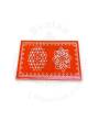 Festive - Peetam Chowki - 6x9 Inches - Single- Rectangle - Orange Color | Design - Aishwarya Chakram and Hridaya Kamalam