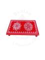 Festive - Peetam Chowki - 6x9 Inches - Single- Rectangle - Red Color | Design - Aishwarya Chakram and Hridaya Kamalam Festive - Peetam Chowki - 6x9 Inches - Single- Rectangle - Red Color | Design - Aishwarya Chakram and Hridaya Kamalam