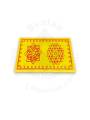 Festive - Peetam Chowki - 6x9 Inches - Set of 2 - Rectangle - Yellow Color | Design - Aishwarya Chakram and Hridaya Kamalam