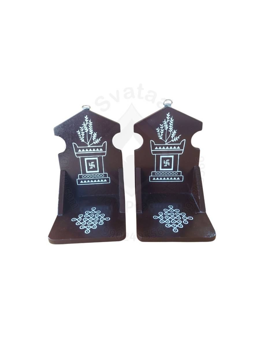 Festive - Diya Stand -  Wall Hanging - Set of 2 - Coffee Color
