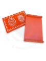 Festive - Pooja Peetam / Chowki - Medium Rectangle - Set of 2 - Orange Color - 6x3 inch