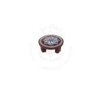 Festive - Peetam Chowki - 4x4 Inches - Single - Round - Coffee Color | Design - Hridaya Kamalam