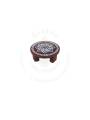 Festive - Peetam Chowki - 4x4 Inches - Single - Round - Coffee Color | Design - Hridaya Kamalam Festive - Peetam Chowki - 4x4 Inches - Single - Round - Coffee Color | Design - Hridaya Kamalam
