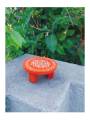 Festive - Peetam Chowki - 4x4 Inches - Single - Round - Orange Color | Design - Aishwarya Chakram