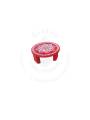 Festive - Peetam Chowki - 4x4 Inches - Single - Round - Red Color | Design - Hridaya Kamalam Festive - Peetam Chowki - 4x4 Inches - Single - Round - Red Color | Design - Hridaya Kamalam
