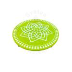 Festive - Peetam Chowki - 10x10 Inches - Single - Round - Green Color | Design - Hridaya Kamalam
