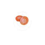 Festive - Peetam Chowki - 4x4 Inches - Set of 2 - Round - Orange Color | Design - Aishwarya Chakram