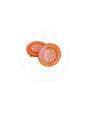 Festive - Peetam Chowki - 4x4 Inches - Set of 2 - Round - Orange Color | Design - Aishwarya Chakram