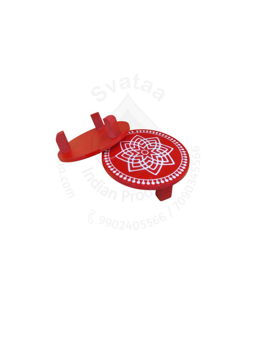 Festive - Peetam Chowki - 5x5 Inches - Set of 2 - Round - Red Color | Design - Hridaya Kamalam
Festive - Peetam Chowki - 5x5 Inches - Set of 2 - Round - Red Color | Design - Hridaya Kamalam