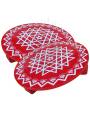 Festive - Peetam Chowki - 10x10 Inches - Set of 2 - Round - Red Color | Design - Aishwarya Chakram
Festive - Peetam Chowki - 10x10 Inches - Set of 2 - Round - Red Color | Design - Aishwarya Chakram