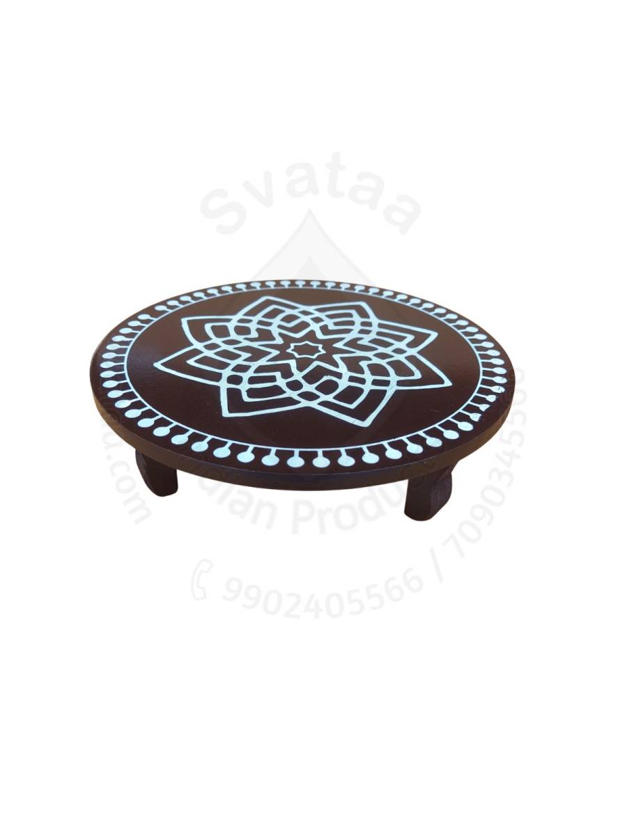 Festive - Peetam Chowki - 8x8 Inches - Single - Round - Coffee Color | Design - Hridaya Kamalam
Festive - Peetam Chowki - 8x8 Inches - Single - Round - Coffee Color | Design - Hridaya Kamalam
