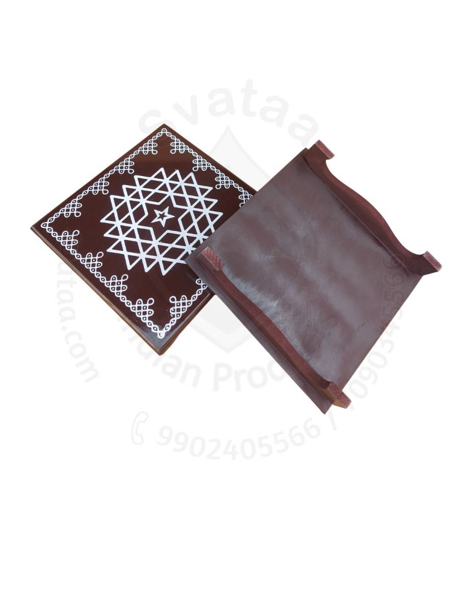 Festive - Peetam Chowki - 10x10 Inches - Set of 2 - Square - Coffee Color | Design - Aishwarya Chakram