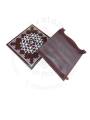 Festive - Peetam Chowki - 10x10 Inches - Set of 2 - Square - Coffee Color | Design - Aishwarya Chakram