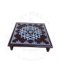 Festive - Peetam Chowki - 10x10 Inches - Single - Square - Coffee Color | Design - Aishwarya Chakram
