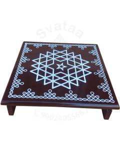 Festive - Peetam Chowki - 12x12 Inches - Single - Square - Coffee Color | Design - Aishwarya Chakram
