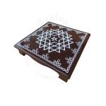 Festive - Peetam Chowki - 12x12 Inches - Single - Square - Coffee Color | Design - Aishwarya Chakram