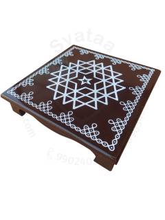 Festive - Peetam Chowki - 12x12 Inches - Single - Square - Coffee Color | Design - Aishwarya Chakram