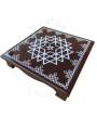 Festive - Peetam Chowki - 12x12 Inches - Single - Square - Coffee Color | Design - Aishwarya Chakram Festive - Peetam Chowki - 12x12 Inches - Single - Square - Coffee Color | Design - Aishwarya Chakram