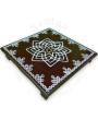 Festive - Peetam Chowki - 12x12 Inches - Single - Square - Coffee Color | Design - Hridaya Kamalam