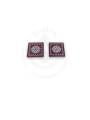 Festive - Peetam Chowki - 3x3 Inches - Set of 2 - Square - Coffee Color | Design - Aishwarya Chakram
