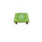 Festive - Peetam Chowki - 5x5 Inches - Single - Square - Green Color | Design - Aishwarya Chakram