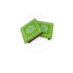 Festive - Peetam Chowki - 5x5 Inches - Set of 2 - Square - Green Color | Design - Hridaya Kamalam