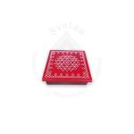 Festive - Peetam Chowki - 5x5 Inches - Single - Square - Red Color | Design - Aishwarya Chakram