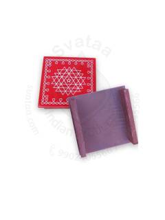 Festive - Peetam Chowki - 5x5 Inches - Set of 2 - Square - Red Color | Design - Aishwarya Chakram