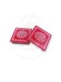 Festive - Peetam Chowki - 5x5 Inches - Set of 2 - Square - Red Color | Design - Aishwarya Chakram Festive - Peetam Chowki - 5x5 Inches - Set of 2 - Square - Red Color | Design - Aishwarya Chakram