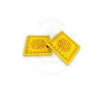Festive - Peetam Chowki - 5x5 Inches - Set of 2 - Square - Yellow Color | Design - Aishwarya Chakram
