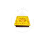 Festive - Peetam Chowki - 5x5 Inches - Single - Square - Yellow Color | Design - Aishwarya Chakram