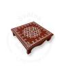 Festive - Peetam Chowki - 8x8 Inches - Single - Square - Brown Color | Design - Aishwarya Chakram Festive - Peetam Chowki - 8x8 Inches - Single - Square - Brown Color | Design - Aishwarya Chakram