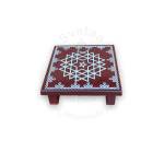 Festive - Peetam Chowki - 8x8 Inches - Single - Square - Coffee Color | Design - Aishwarya Chakram