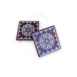 Festive - Peetam Chowki - 8x8 Inches - Set of 2 - Square - Coffee Color | Design - Aishwarya Chakram