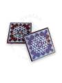 Festive - Peetam Chowki - 8x8 Inches - Set of 2 - Square - Coffee Color | Design - Aishwarya Chakram