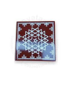 Festive - Peetam Chowki - 8x8 Inches - Single - Square - Coffee Color | Design - Aishwarya Chakram