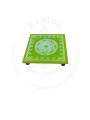Festive - Peetam Chowki - 8x8 Inches - Single - Square - Green Color | Design - Rangoli