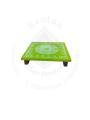Festive - Peetam Chowki - 8x8 Inches - Single - Square - Green Color | Design - Rangoli
