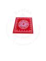 Festive - Peetam Chowki - 8x8 Inches - Single - Square - Red Color | Design - Rangoli