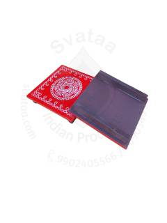Festive - Peetam Chowki - 8x8 Inches - Set of 2 - Square - Red Color | Design - Rangoli