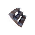 Festive - Pooja Stand - 3 Steps - Coffee Color - Traditional Rangoli - Foldable
