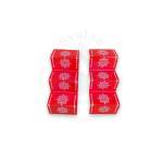 Festive - Pooja Diya Stand - 3 Steps - Red Color - Traditional Rangoli - Box Type - Pair