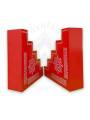 Festive - Pooja Diya Stand - 5 Steps - Red Color - Traditional Rangoli - Box Type  - Pair