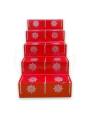 Festive - Pooja Stand - 5 Steps - Red Color - Traditional Rangoli - Box Type