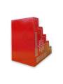 Festive - Pooja Stand - 5 Steps - Red Color - Traditional Rangoli - Box Type