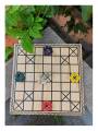 Game - Wooden Chowka Bara & Small Pawns - 11 inch