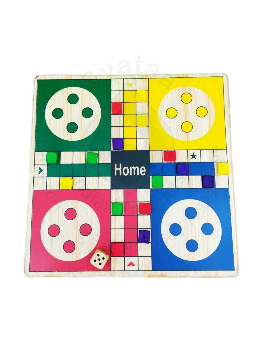 Game - 2 in 1 - Ludo and Snake & Ladder - Wood
