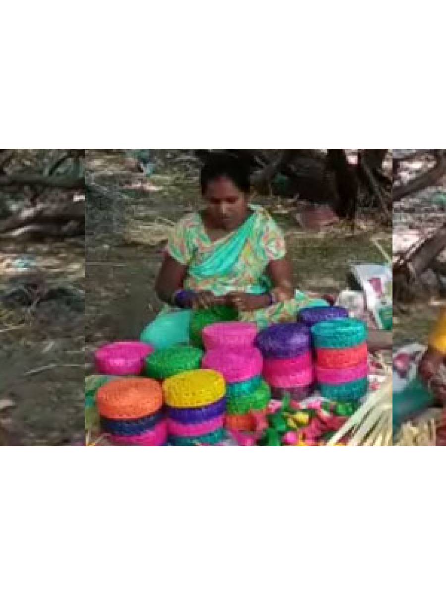 Organizers - Chettinad Kottan - Box In Box, Purple-Green - Geographical Indexed