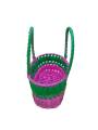 Chettinad Kottan - Small Basket, Green-Pink - Geographical Indexed (pack of 2)