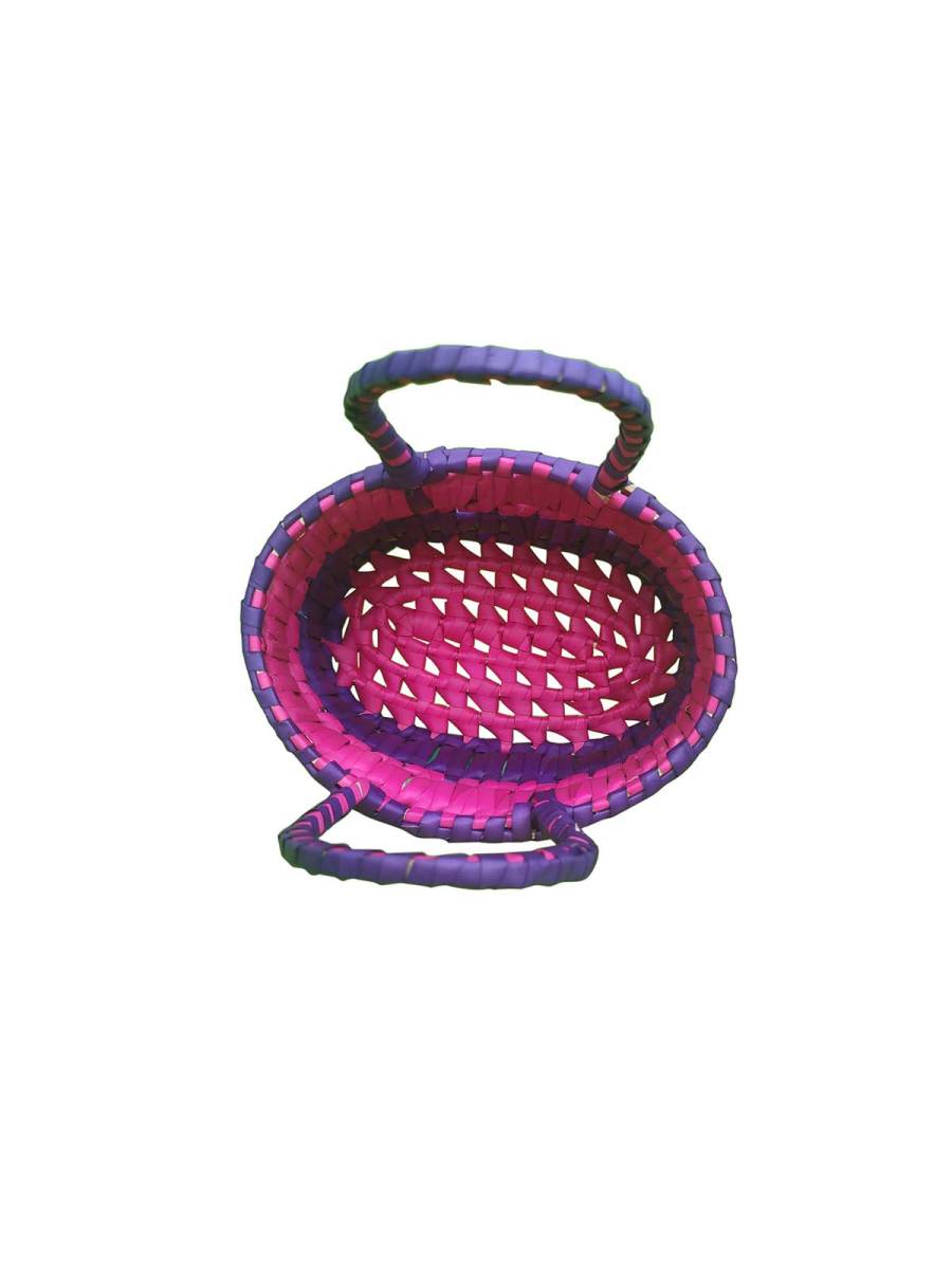 Chettinad Kottan - Small Basket, Pink-Purple - Geographical Indexed (pack of 2) Chettinad Kottan - Small Basket, Pink-Purple - Geographical Indexed (pack of 2)